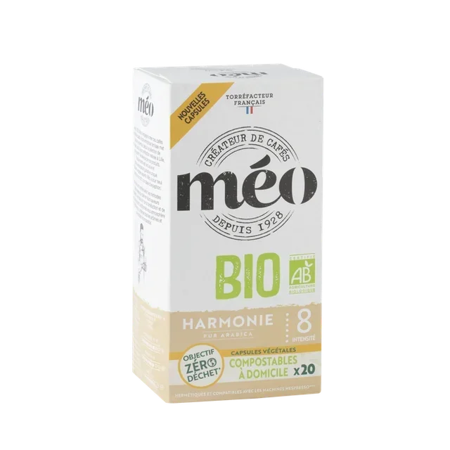 20 Συμβατές Κάψουλες Nespresso* Original Βιολογική Αρμονία - CAFES MEO