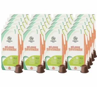 200 capsule compatibili Nespresso* Original Il miscela Savannah per professionisti Bio - GREEN LION COFFEE