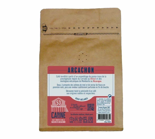 200 g - Whole Bean Coffee - Arcachon - CABANE 53