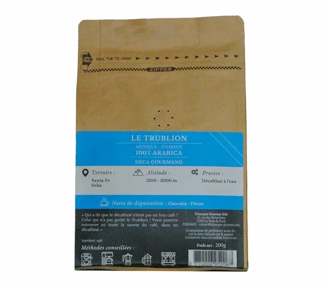 200 g - Kaffebønner - Le Trublion Koffeinfri - CAFÉS TCHANQUÉ