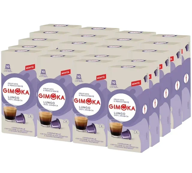 200 Capsule Lungo GIMOKA - Compatibili Nespresso® per Professionisti