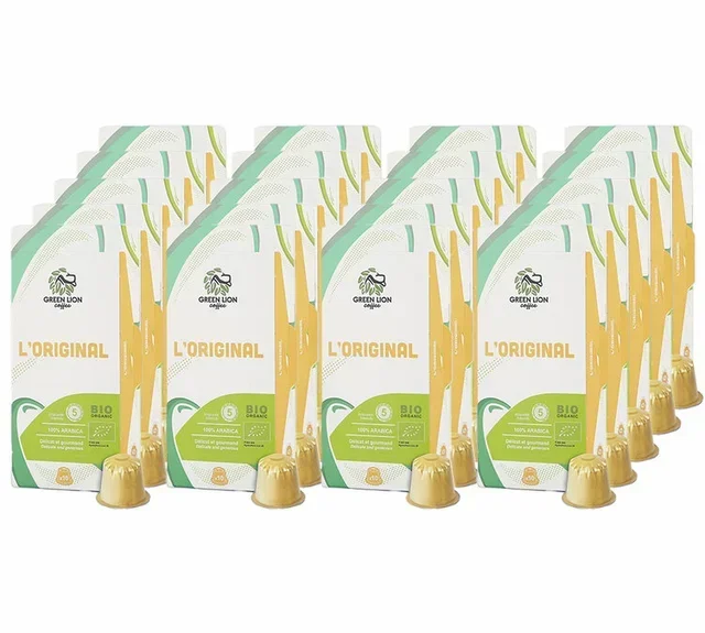 200 Nespresso* Original kompatibla kapslar L'Original Bio för proffs - GREEN LION COFFEE