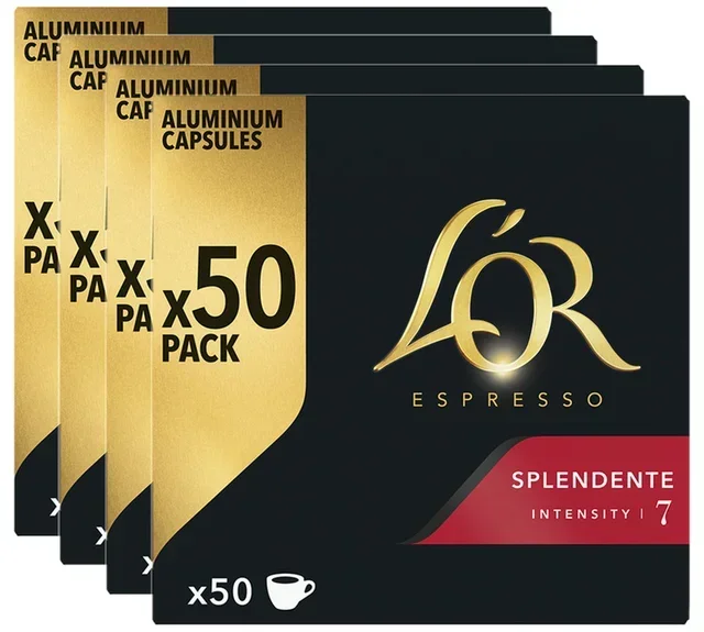 200 επαγγελματικές κάψουλες Splendente συμβατές με Nespresso* Original - L'OR ESPRESSO
