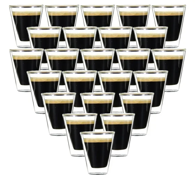 24 Double Walled Caffeino Glasses 8.5 cl BORMIOLI ROCCO