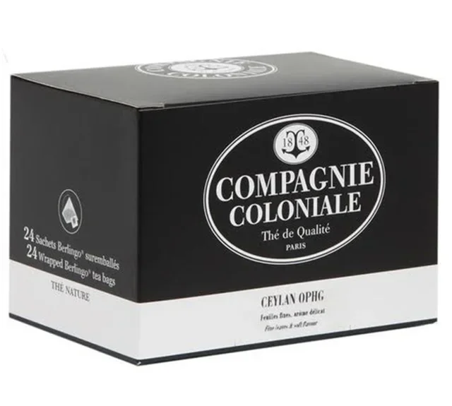 24 vnt. atskirai supakuotos Ceilano juodosios arbatos OPHG – COMPAGNIE &amp; CO
