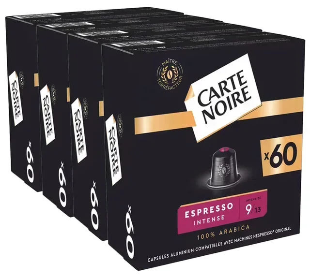 240 cápsulas compatibles Nespresso* Original Espresso Intenso n°9 - CARTE NOIRE