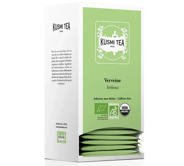 25 bustine di infuso alla verbena biologica KUSMI TEA