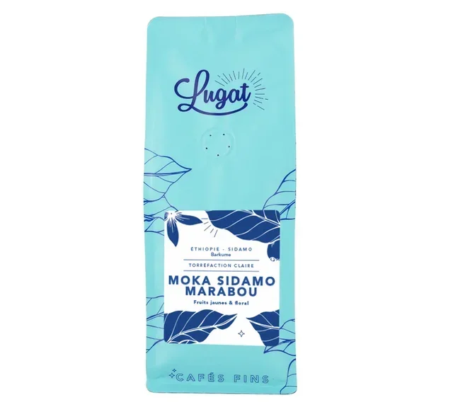 250 g – Malet kaffe – Etiopien Moka Sidamo Marabou, för användning i Hario/Chemex-kaffebryggare – LUGAT