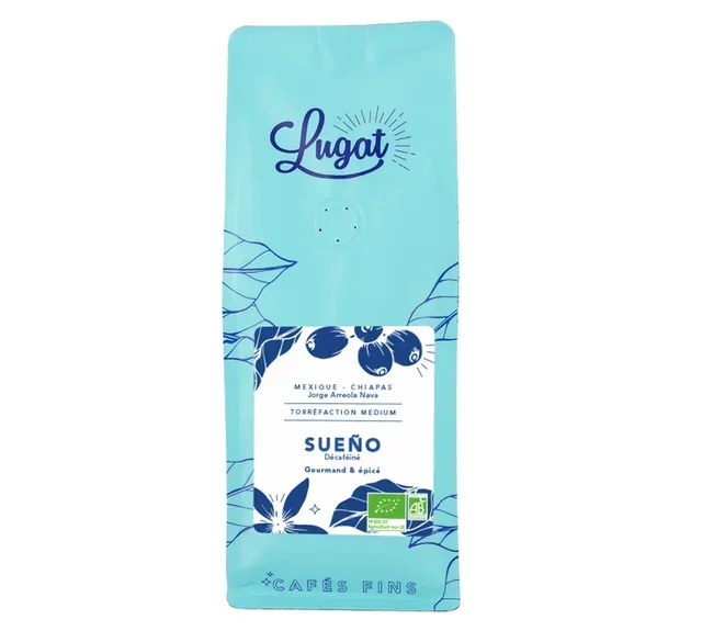 250 g - Ground Coffee - Mexico Sueño Water-Decaffeinated Organic - LUGAT