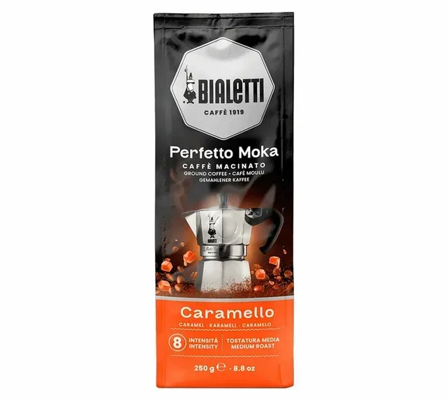 250 γρ. – Αλεσμένος καφές Bialetti Perfetto Moka με γεύση καραμέλας