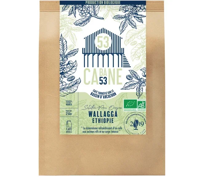 CABANE 53 – 250g őrölt bio kávé – Etiópiai Wallaga Arabica
