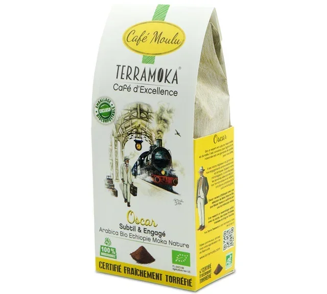 250 g – Ekologiskt Malet Kaffe Oscar – 100% Arabica Etiopien – TERRAMOKA