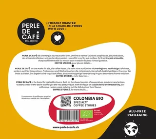 250 g - Kokonaiset kahvipavut - Kolumbia Bio - PERLE DE CAFÉ