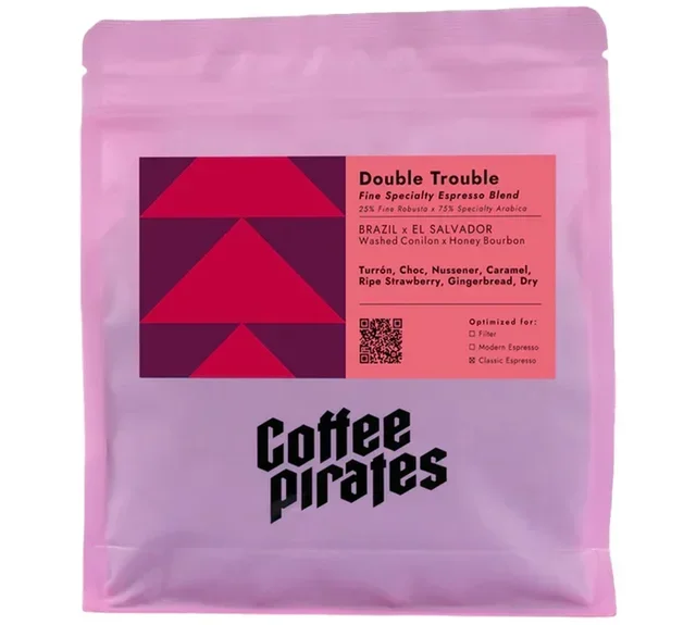 250 g - Hela kaffebönor - Double Trouble - Coffee Pirates