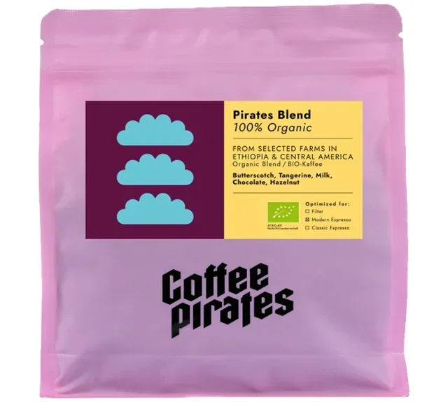 250 g - Whole Bean Coffee - Pirates Blend Organic - COFFEE PIRATES