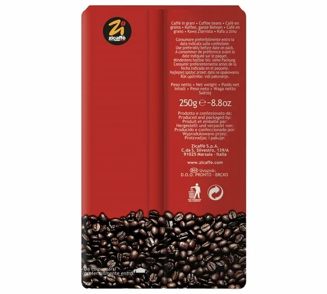 250 g - ZICAFFÈ Linea Espresso Whole Bean Coffee