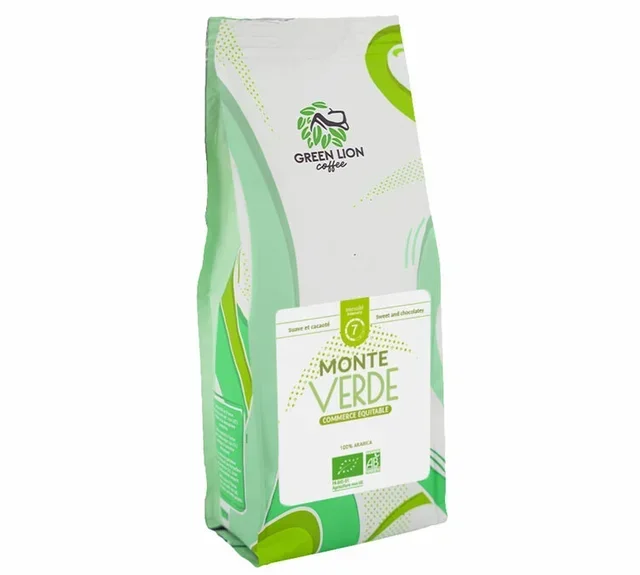 250g - Organic Monte Verde Fair Trade Whole Bean Coffee for Professionals - Green Lion Coffee