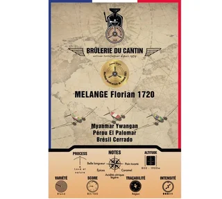 Caffè in Grani Miscela Florian 1720 100% Arabica 250g - BRÛLERIE DU CANTIN