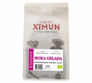 250 g - Caffè in grani - Moka Gelada Bio - CAFÉS XIMUN