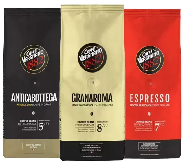 3 x 500 g - Coffee beans - Italian coffee tasting trio - CAFFÈ VERGNANO