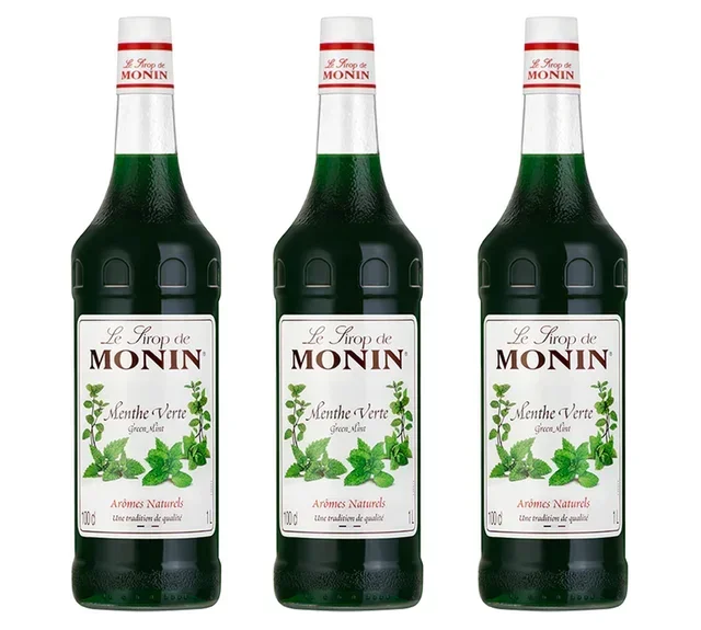 3 x Professioneller Minzsirup 1L - MONIN