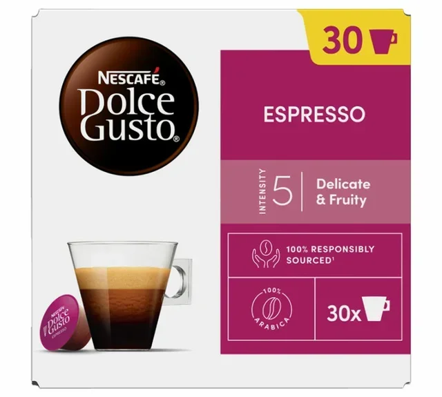30 κάψουλες εσπρέσο - Nescafé* DOLCE GUSTO*