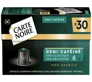 30 Capsule Mezzo-Caffeinate CARTE NOIRE per Nespresso* Original