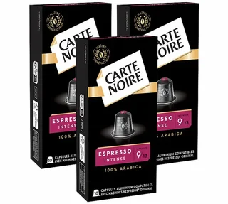 30 kapsler til Nespresso* Original - Intens Espresso nr. 9 - CARTE NOIRE