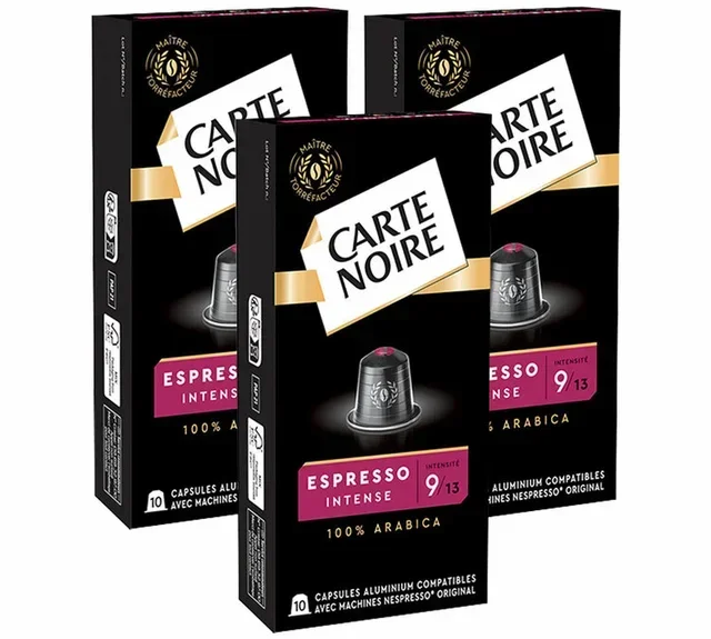 30 Nespresso* Original compatible capsules - Intense Espresso No.9 - CARTE NOIRE