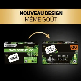 CARTE NOIRE BIO Espresso - 30 db Nespresso* Original kompatibilis kapszula