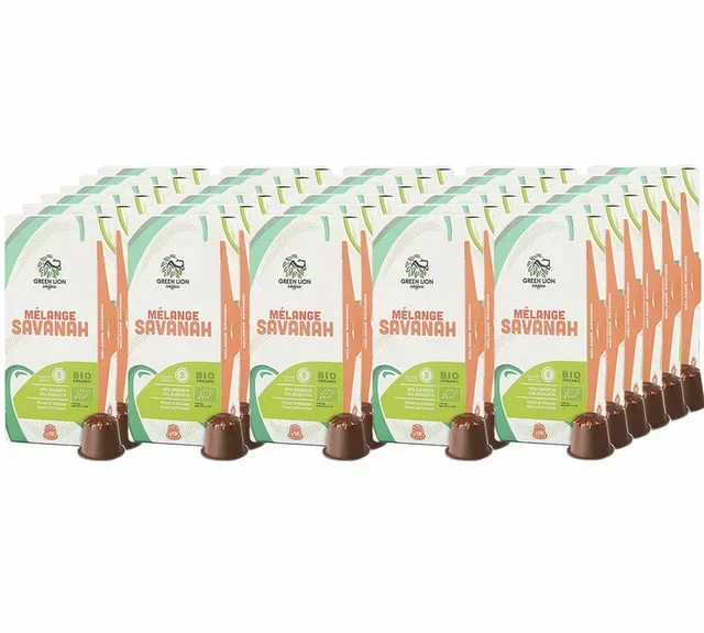 300 Capsule Compatibili Nespresso* Original Blend Savanah Professionale Bio - GREEN LION COFFEE