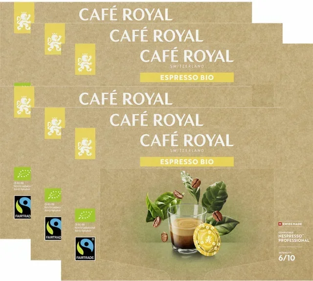 300 Nespresso* Pro Bio Espresso Capsules - Fairtrade - CAFE ROYAL
