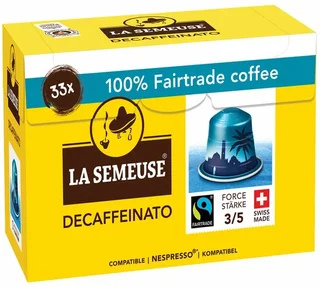 33 Nespresso* Original Compatible Capsules - Decaffeinato - Fairtrade - LA SEMEUSE