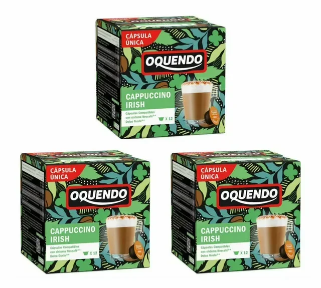36 συμβατές κάψουλες OQUENDO με Nescafé* Dolce Gusto* Cappuccino Irish Cream