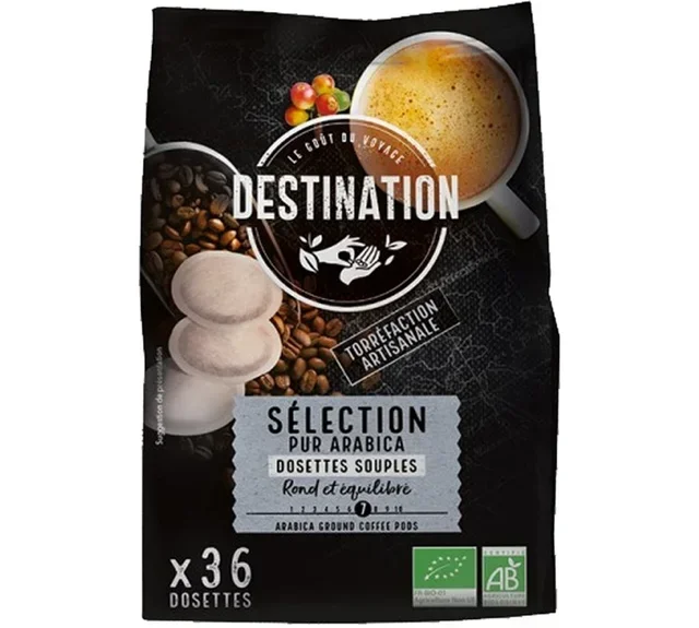 36 flexible coffee pods, Selection No. 1, Organic - DESTINATION
