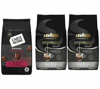3kg Whole Bean Coffee Bundle - LAVAZZA Espresso Barista Perfetto 2kg &amp; CARTE NOIRE Espresso 1kg