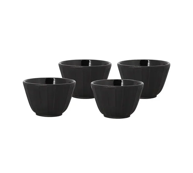 4 Tazas Hierro Fundido Negro 12cl - The Kitchenette