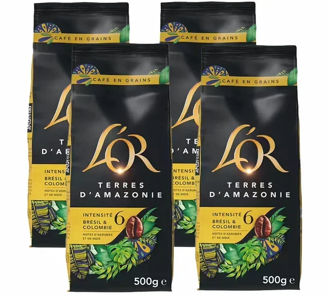 4-Pack 500 g – L'OR Amazon Lands Whole Bean Coffee