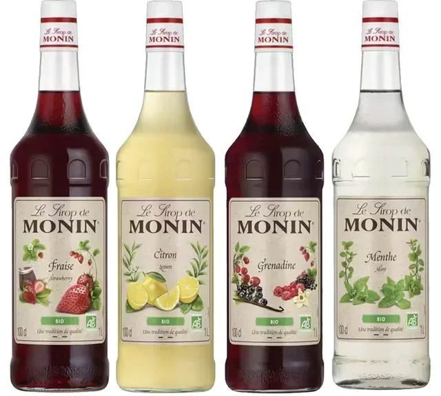 Asortiman 4 bio sirupa od voća i mente MONIN - 4 x 1 L