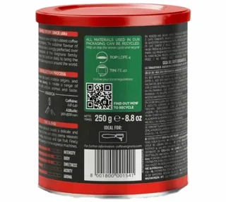 4 x 250 g - Ground Coffee 100% Arabica - Italian Roast - CAFFÈ VERGNANO