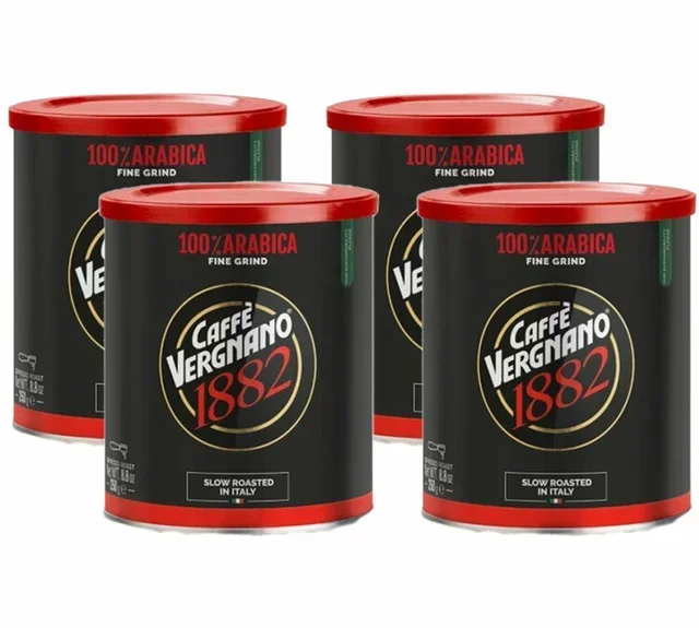 4 x 250 g - Ground Coffee 100% Arabica - Italian Roast - CAFFÈ VERGNANO