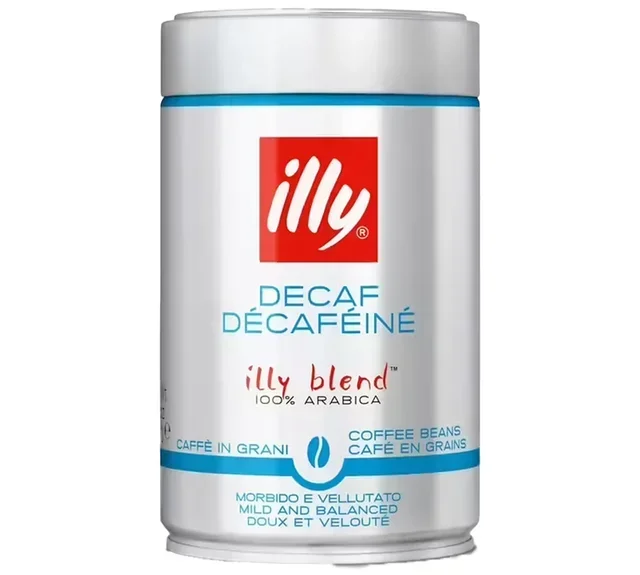 4 опаковки по 250 г – Кафе на зърна – Декафеинирано, Класическа печена смес – ILLY