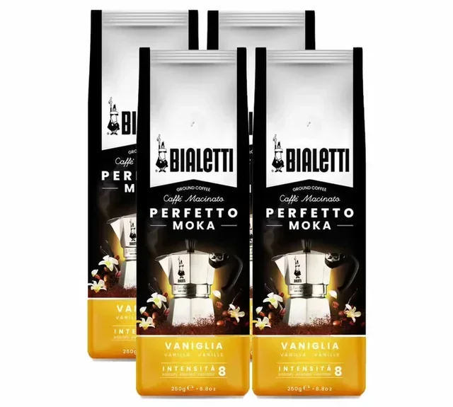 4 x 250g - Gemahlener Kaffee Perfetto Moka Vanille - BIALETTI