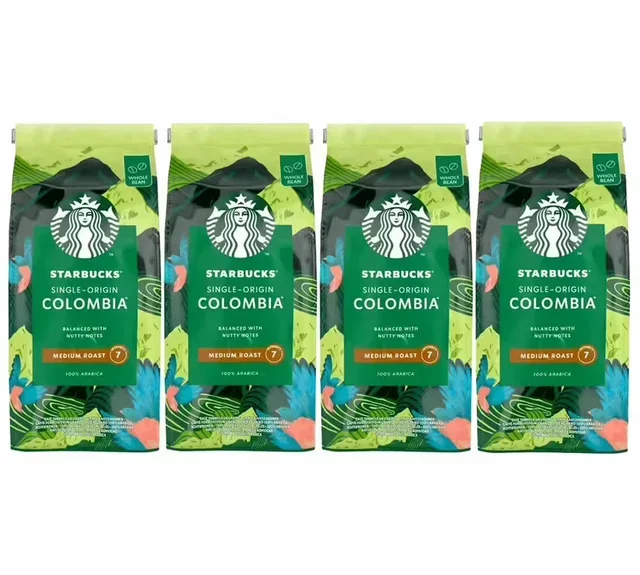 4 x 450 g - Whole Bean Coffee - Single Origin Colombia - STARBUCKS