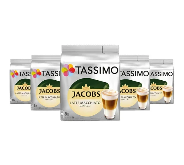 5 x 8 κάψουλες Tassimo Jacobs Latte Macchiato Βανίλια - TASSIMO