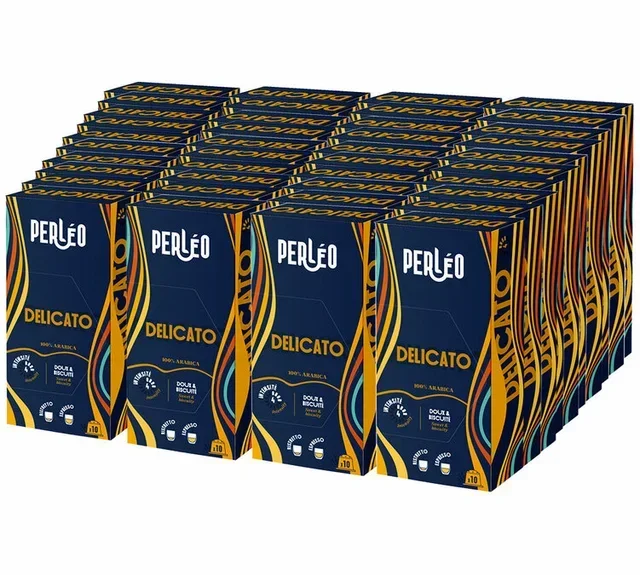400 capsule compatibili con Nespresso* Original, linea Delicato – PERLÉO, per uso professionale.