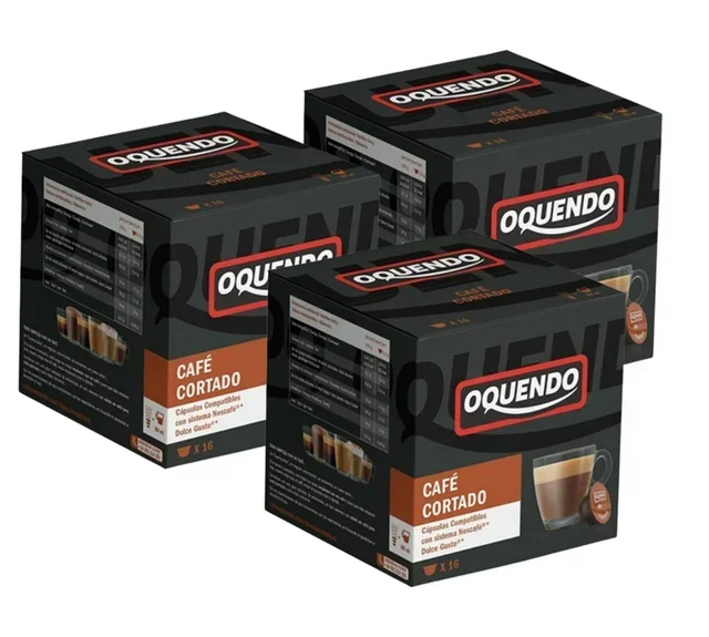 48 db OQUENDO kapszula Cortado Macchiato ízben, Nescafé* Dolce Gusto* kompatibilis