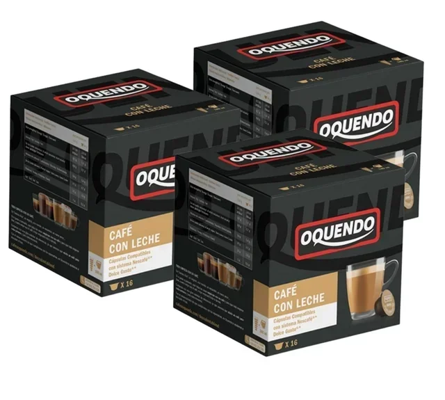 OQUENDO 48 db kapszula, Nescafé* Dolce Gusto* kompatibilis – Caffé con leche
