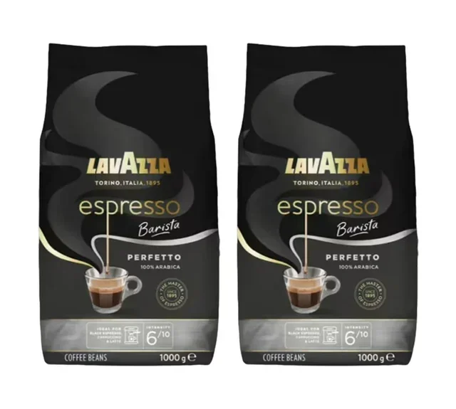 4kg Whole Bean Coffee Bundle - 2 kg Lavazza Perfetto &amp; 2 kg Carte Noire Classique