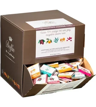 Surtido de chocolates negros, 5 sabores, a granel, 1800 g - DOLFIN.